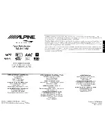 Alpine Marine iDA-X100M Quick Reference Manual предпросмотр