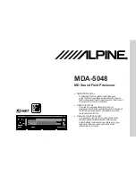 Предварительный просмотр 1 страницы Alpine MDA-5048 Owner'S Manual