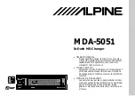 Предварительный просмотр 1 страницы Alpine MDA-5051 Owner'S Manual