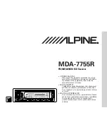 Предварительный просмотр 1 страницы Alpine MDA-7755R Owner'S Manual