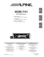 Alpine MDM-7741 Owner'S Manual предпросмотр