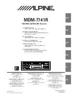 Предварительный просмотр 1 страницы Alpine MDM-7741R Owner'S Manual