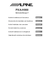 Preview for 1 page of Alpine Multimedia Manager PXA-H900 Manual For Installation And Connections