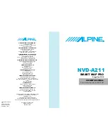 Alpine NVD-A211 SMART MAP PRO Owner'S Manual preview