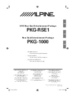 Предварительный просмотр 1 страницы Alpine PKG-1000 Owner'S Manual