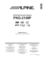 Предварительный просмотр 1 страницы Alpine PKG-2100P Owner'S Manual