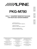 Alpine PKG-M780 - Two LCD Monitors Owner'S Manual preview