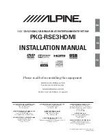 Alpine PKG-RSE3HDMI Installation Manual предпросмотр