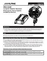 Alpine PSS-SX01 Installation Manual предпросмотр