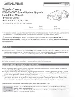 Alpine PSU-300CMV Installation Manual предпросмотр