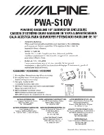 Preview for 1 page of Alpine PWA-S10V Owner'S Manual