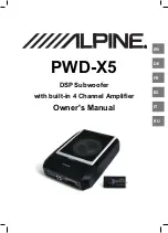 Alpine PWD-X5 Owner'S Manual preview