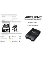 Alpine PWE-V80 Instruction Manual preview