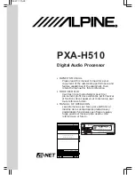 Предварительный просмотр 1 страницы Alpine PXA-H510 Owner'S Manual