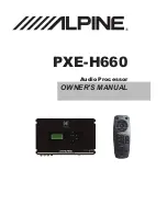 Предварительный просмотр 1 страницы Alpine PXE-H660 Owner'S Manual