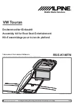 Preview for 1 page of Alpine RSE-K100TN Mounting Instructions