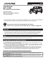 Alpine SBV-10-WRA Installation Manual предпросмотр