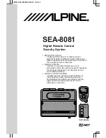 Preview for 1 page of Alpine SEA-8081 Owner'S Manual