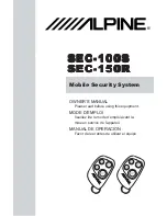 Предварительный просмотр 1 страницы Alpine SEC-100S Owner'S Manual