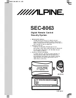 Preview for 1 page of Alpine SEC-8063 Owner'S Manual