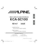 Alpine SIRIUS KCA-SC100 Owner'S Manual preview