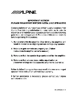 Preview for 5 page of Alpine SPR-13S Installation Manual