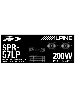 Предварительный просмотр 3 страницы Alpine SPR-57LP - Type-R Car Speaker Instruction Manual