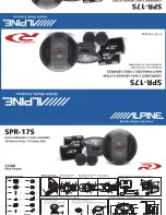 Preview for 1 page of Alpine SPR17LS Specifications