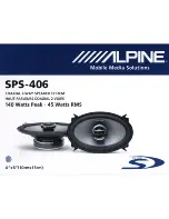 Предварительный просмотр 2 страницы Alpine SPS-406 - Type-S Car Speaker Installation Manual