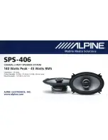 Предварительный просмотр 4 страницы Alpine SPS-406 - Type-S Car Speaker Installation Manual