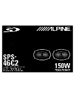 Preview for 1 page of Alpine SPS-46C2 User Manual