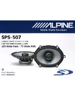 Предварительный просмотр 2 страницы Alpine sps-507 - Type-S Car Speaker User Manual