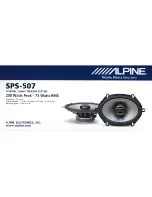 Предварительный просмотр 4 страницы Alpine sps-507 - Type-S Car Speaker User Manual