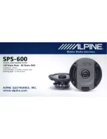 Preview for 4 page of Alpine SPS-600 Installation Manual