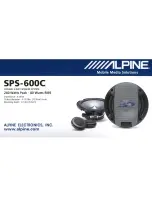 Preview for 4 page of Alpine SPS-600C - Type-S Car Speaker Installation Manual