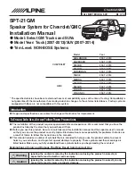 Alpine SPT-21GM Installation Manual preview