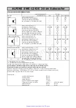 Preview for 5 page of Alpine SWE-1043E Manual