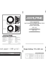 Preview for 1 page of Alpine SWE-10S4 Application Manual