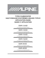 Alpine SWR-1043D Application Manual preview