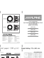 Alpine SWR-10D4 Application Manual предпросмотр