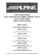 Preview for 1 page of Alpine SWR 1242D - Type-R Car Subwoofer Driver Application Manual