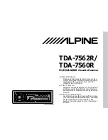 Alpine TDA-7560R Owner'S Manual предпросмотр