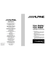 Предварительный просмотр 1 страницы Alpine TDA-7565R Owner'S Manual