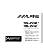 Предварительный просмотр 1 страницы Alpine TDA-7566R Owner'S Manual