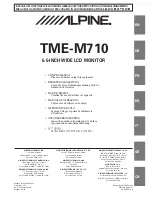 Alpine TME-M710 Owner'S Manual preview