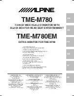 Alpine TME-M780 Owner'S Manual preview