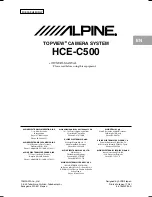 Preview for 1 page of Alpine TOPVIEW HCE-C500 Owner'S Manual