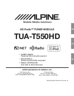 Предварительный просмотр 1 страницы Alpine TUA-T550 Owner'S Manual