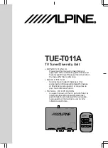 Alpine TUE-T011A Owner'S Manual preview