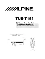 Preview for 1 page of Alpine TUE-T151 Owner'S Manual